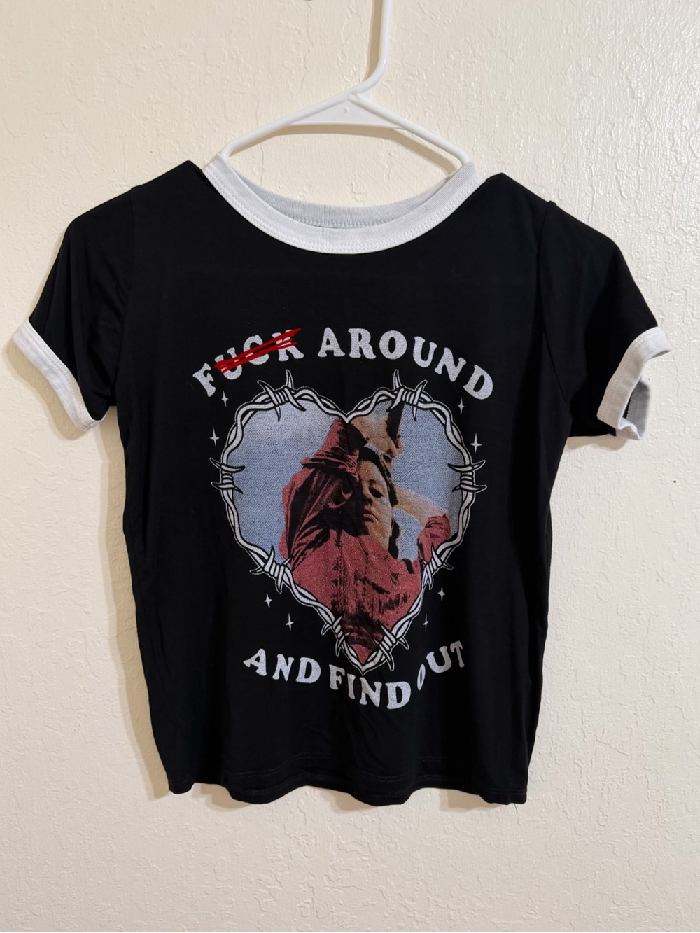 “Pearl” Edgy Graphic Tee : “Fck Around and Find Out” ; Mia Goth, “X”, “MaXXine”